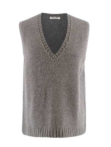 Managed by hewi Miu Miu Grey Cashmere Knitted Vest