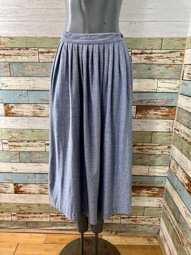 80’s Gray & Blue Full Skirt By Henry Grethel