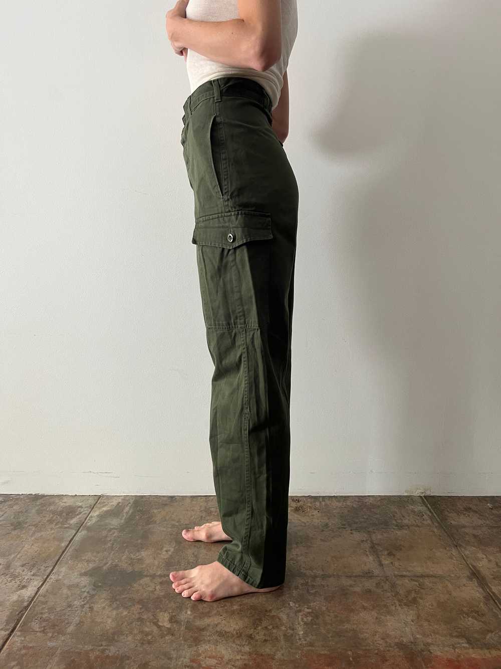 60s European Army Cotton Cargo Trousers - image 3