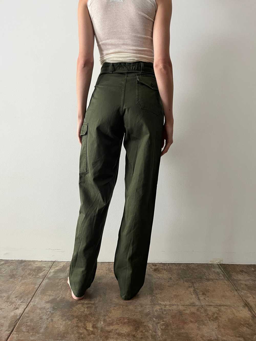 60s European Army Cotton Cargo Trousers - image 5