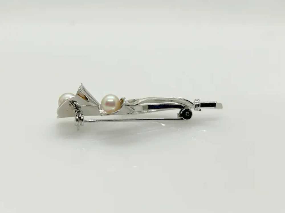 Vintage Sterling Silver Calla Lilly Shaped Brooch… - image 6