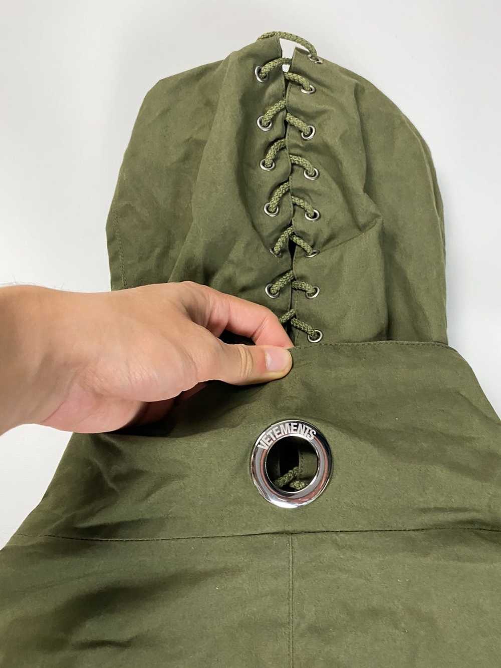 Vetements *RARE AF* SS19 green military waxed gim… - image 9