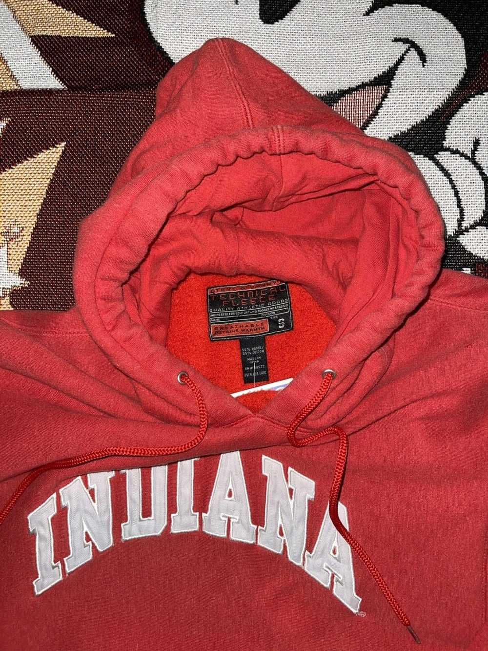 Vintage Vintage 90s Indiana University Fleece Hoo… - image 2