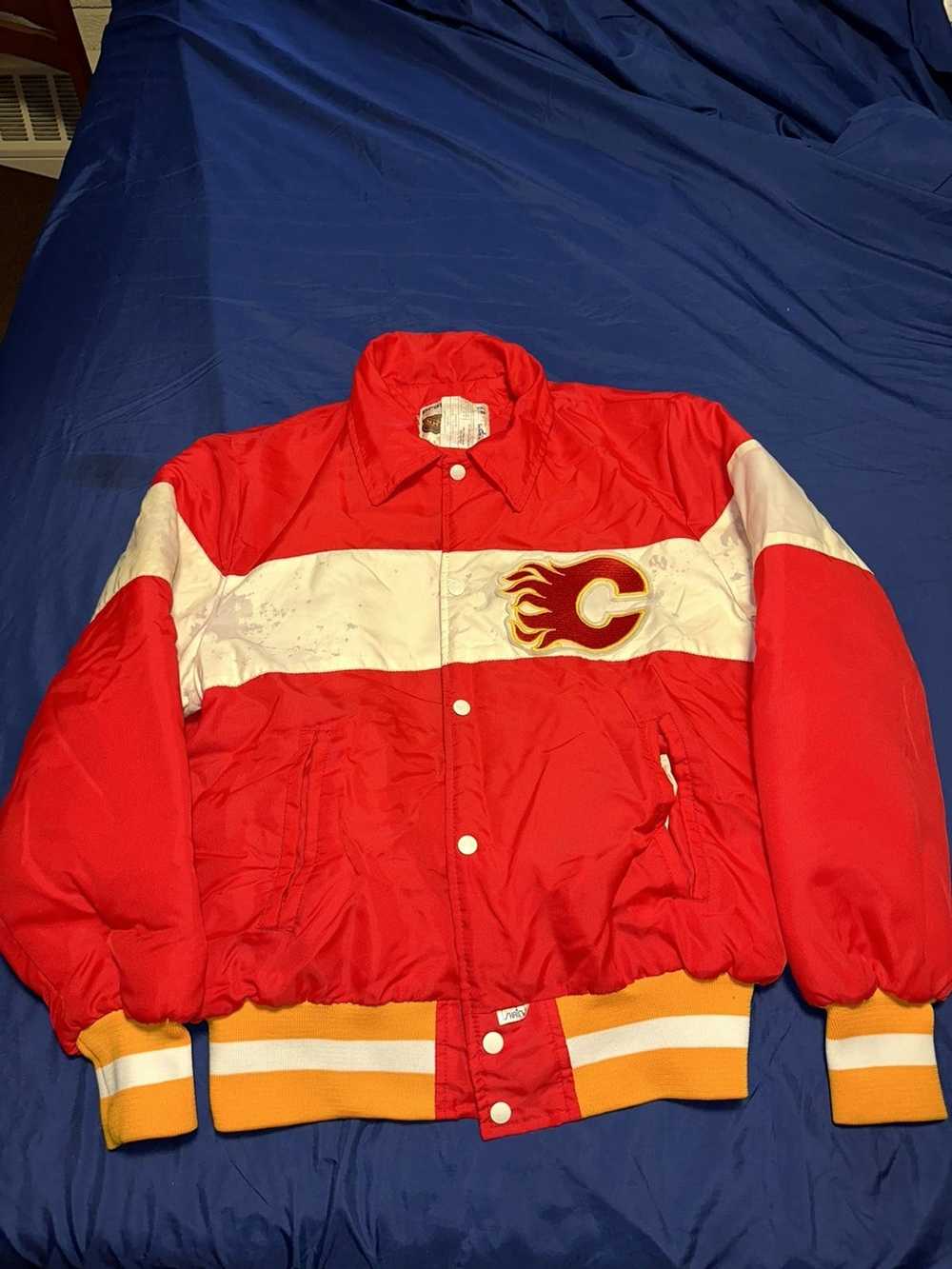 Vintage New Face /NHL Calgary Flames Satin Jacket