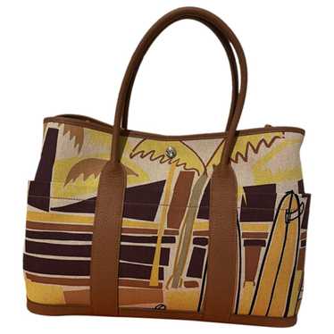 Hermes Garden Party Zip Tote Toile and Leather 36 Black 22176320