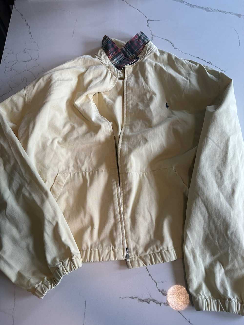 Vintage 80s Polo Plaid Wool Jacket Ralph Lauren L Center Zip Hood