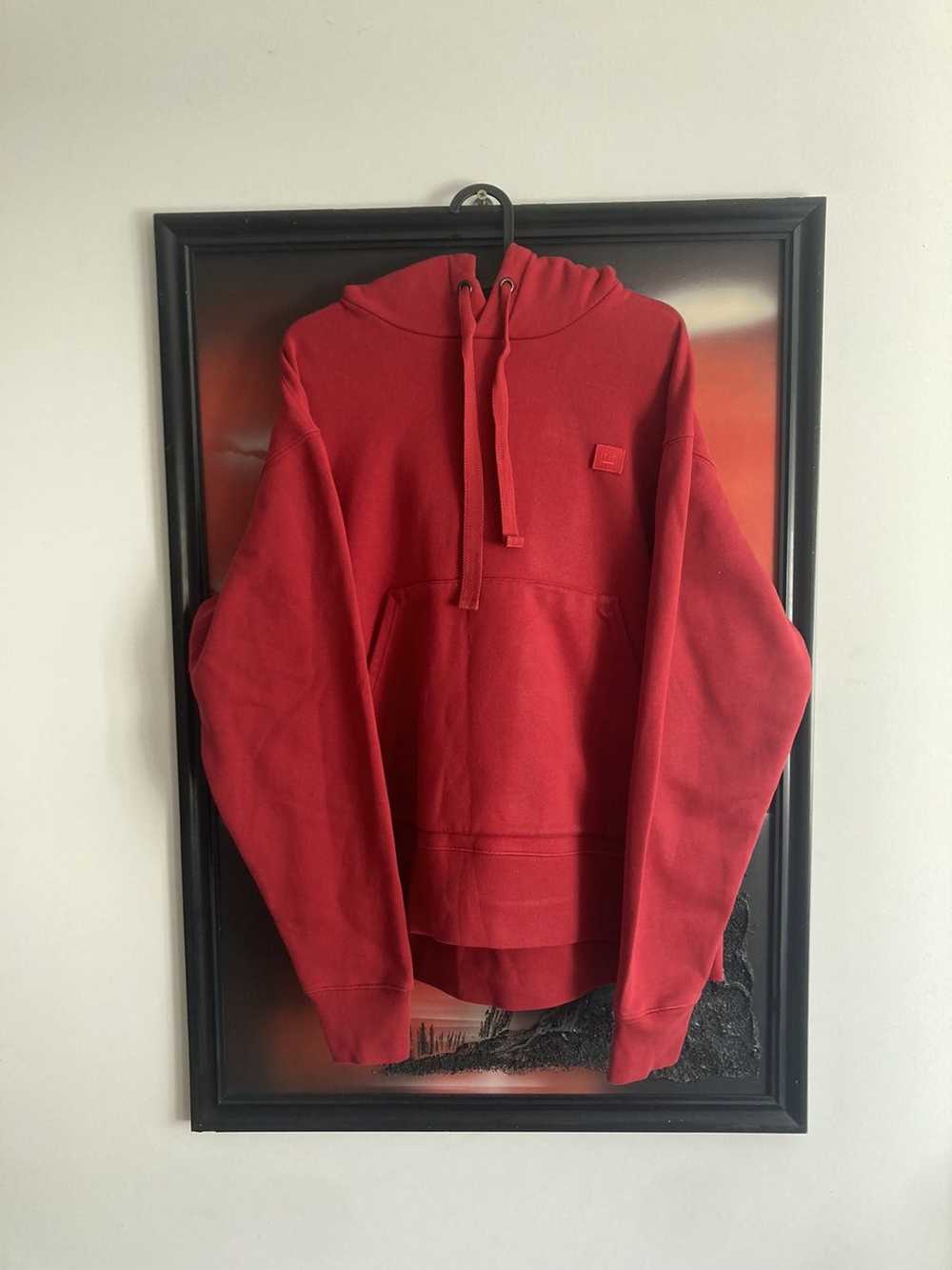 Acne Studios Acne Studios Ferris Face Hoodie Red … - image 1