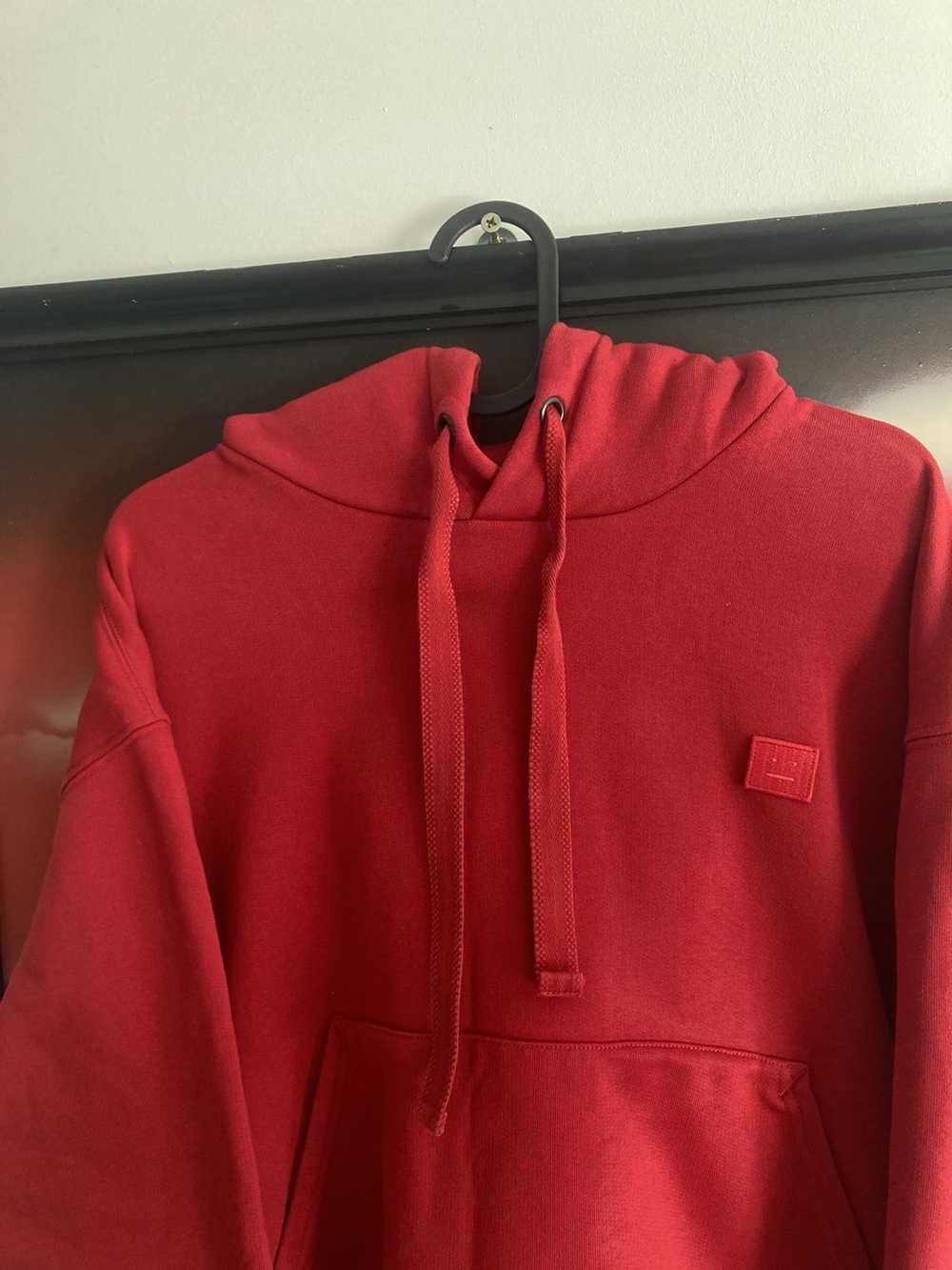 Acne Studios Acne Studios Ferris Face Hoodie Red … - image 3