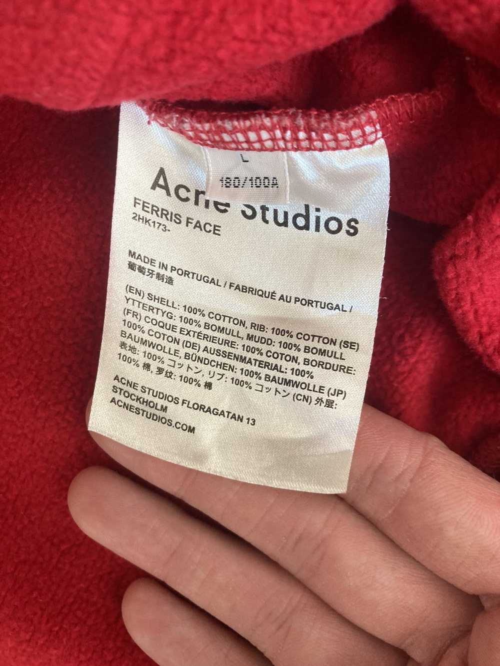 Acne Studios Acne Studios Ferris Face Hoodie Red … - image 6