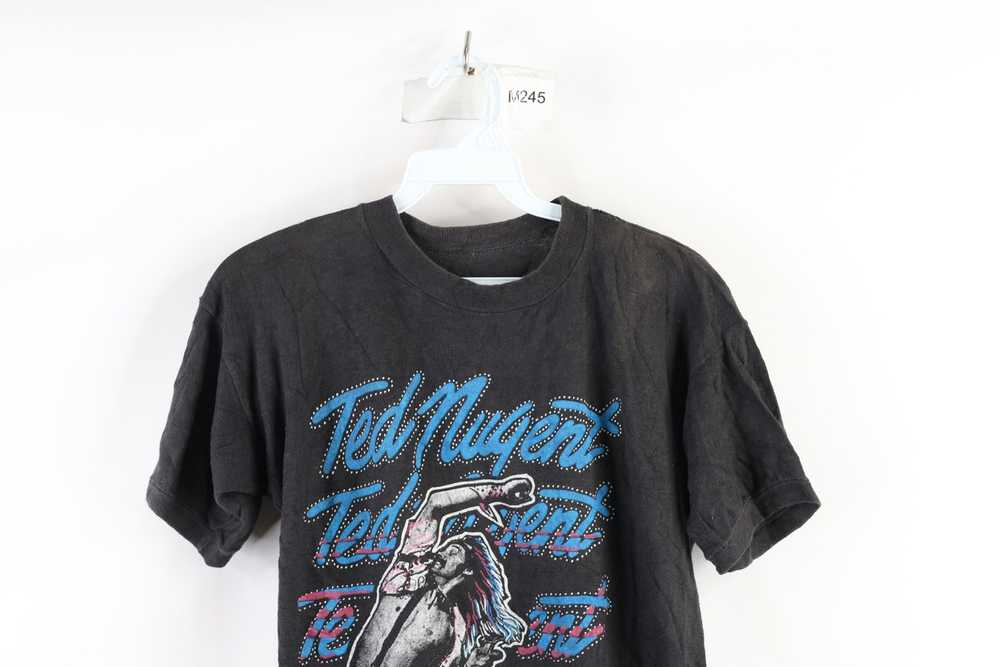 Vintage Vintage 80s Ted Nugent In Concert Band T-… - image 2