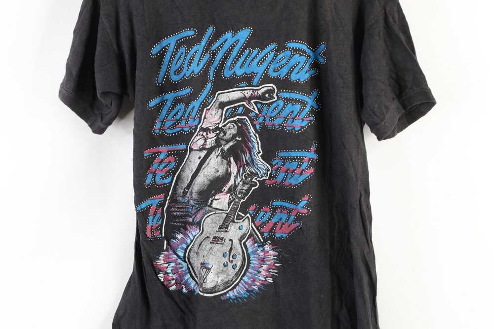 Vintage Vintage 80s Ted Nugent In Concert Band T-… - image 4