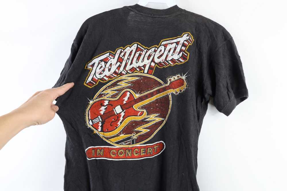 Vintage Vintage 80s Ted Nugent In Concert Band T-… - image 6