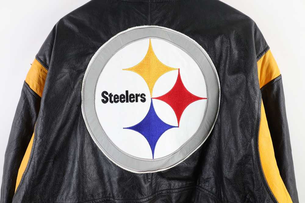 Vintage Vintage 90s Steelers Football Leather Jac… - image 10