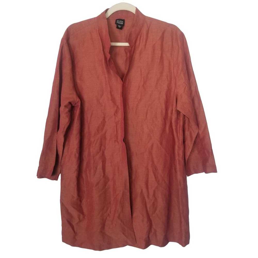 Eileen Fisher Eileen Fisher Womn L Red Metallic T… - image 1