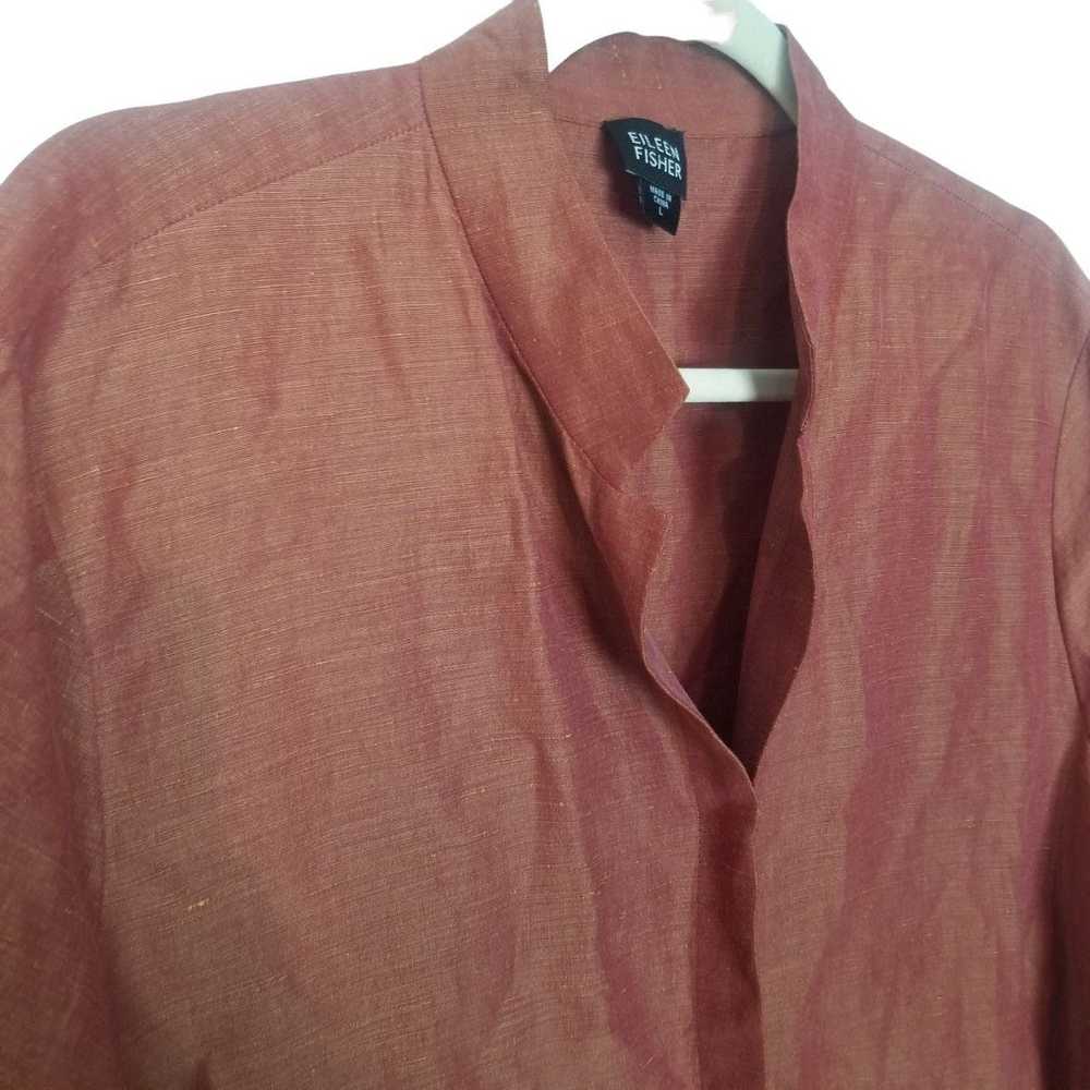 Eileen Fisher Eileen Fisher Womn L Red Metallic T… - image 5