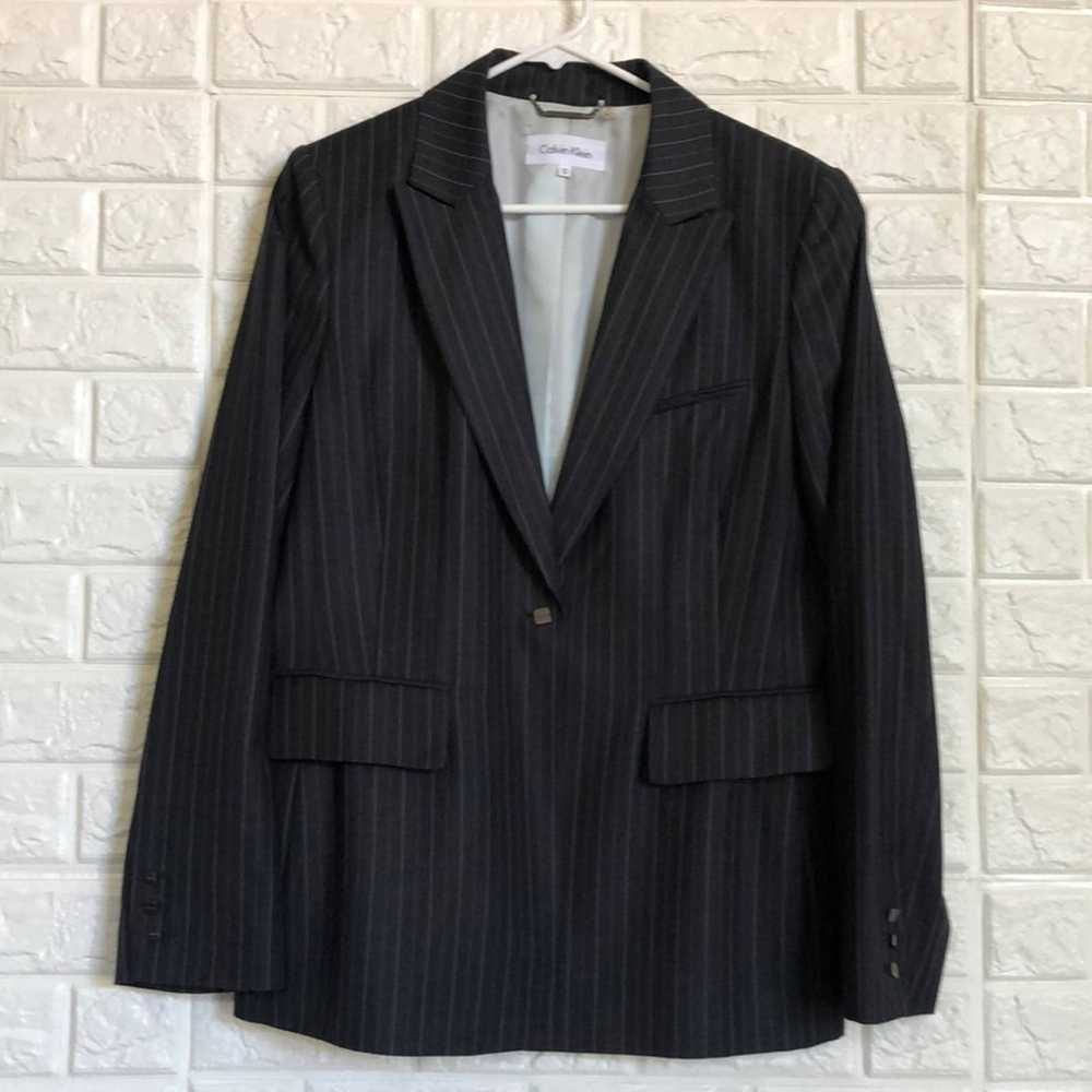 Calvin Klein Calvin Klein pinstripe stripe blazer… - image 2