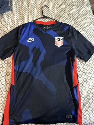 K12 Vintage Nike Mens US Soccer Team 2007 XXL Jersey Blue Striped USMNT USA  Rare