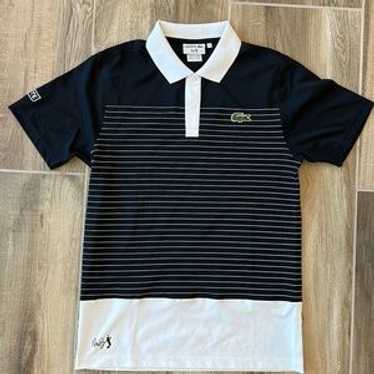 【LACOSTE】 3. POLO SHIRT (size3) RODDICK Lacoste Andy Roddick White (Blue/Black) Tennis Polo Shirt
