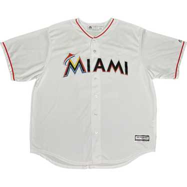 NWT MAJESTIC Miami Marlins Giancarlo Stanton MLB ORANGE Jersey