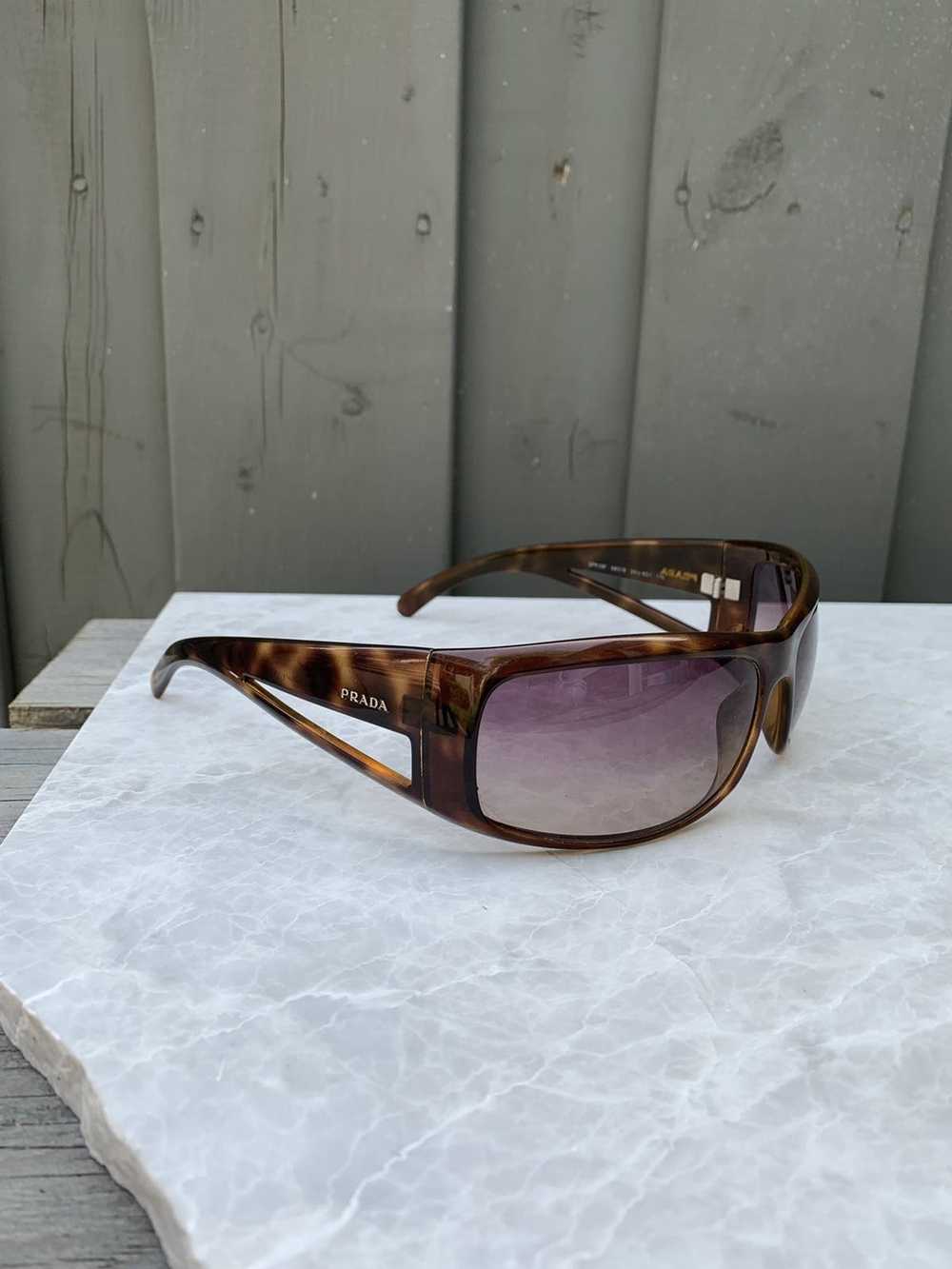 Prada 2000s Prada Oversized Wrap Sunglasses Y2K V… - image 2