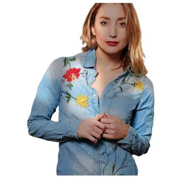 Other Sinclair Wear Western Denim Flower Shirt Emb