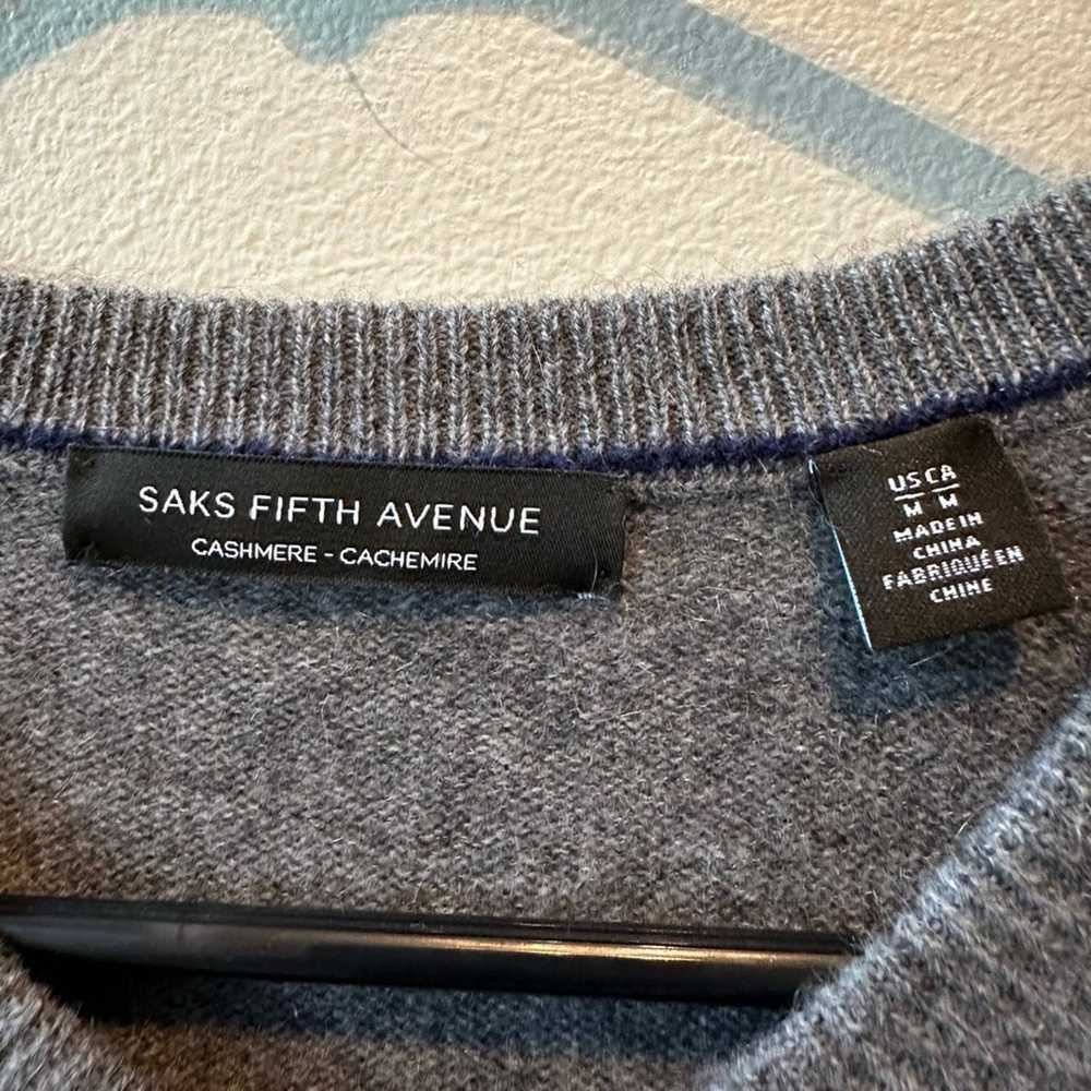 Saks Fifth Avenue Saks Fifth Avenue Gray Cashmere… - image 3