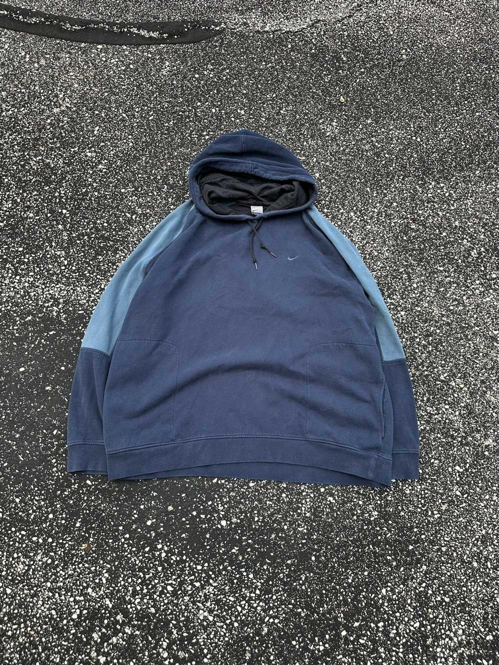 Nike × Vintage Vintage Y2K Nike Lapis Blue Hoodie… - image 1