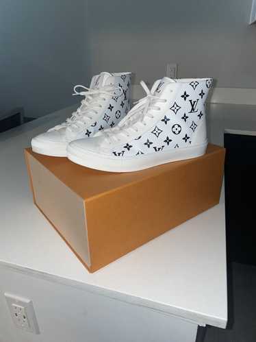 LOUIS VUITTON High Cut Sneaker Monogram Denim Size: 25.5cm (38.5)  Japan[Used]