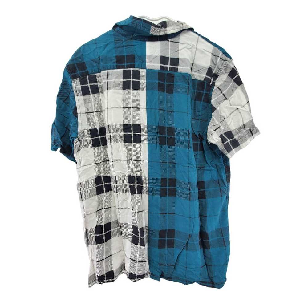 Obey Obey Medium Plaid Color Block Button Up Shor… - image 2