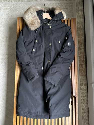 Michael Kors MK Snap Front Faux Fur Trim Jacket