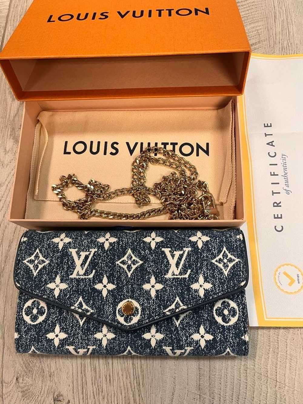 Louis Vuitton Louis Vuitton Jacquard Denim Envelo… - image 1