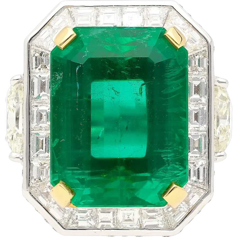 AGL Certified 15.78 Carat No Oil Brazil Emerald a… - image 1