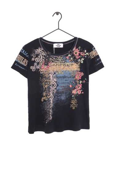 Y2K Floral All-Over Top USA - image 1
