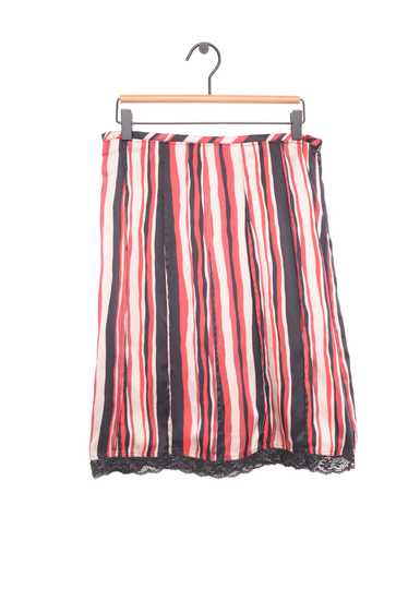 Silk Striped Midi Skirt - image 1
