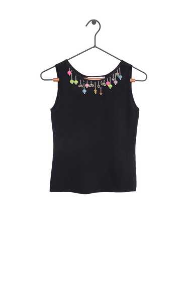 Y2K Knit Beaded Top