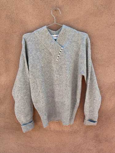 Lambswool & Angora Yarnworks Sweater with Faux Pea