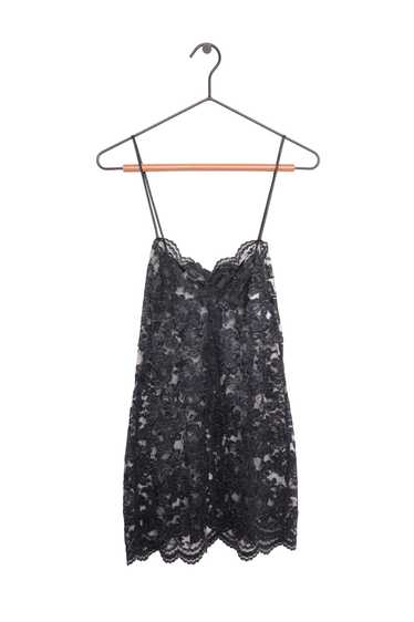 1990s Sheer Lace Mini Slip Dress