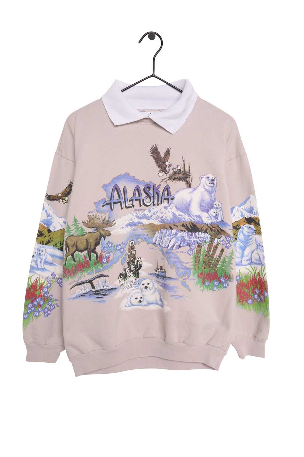 1990s Alaska Wildlife Sweatshirt USA - image 1