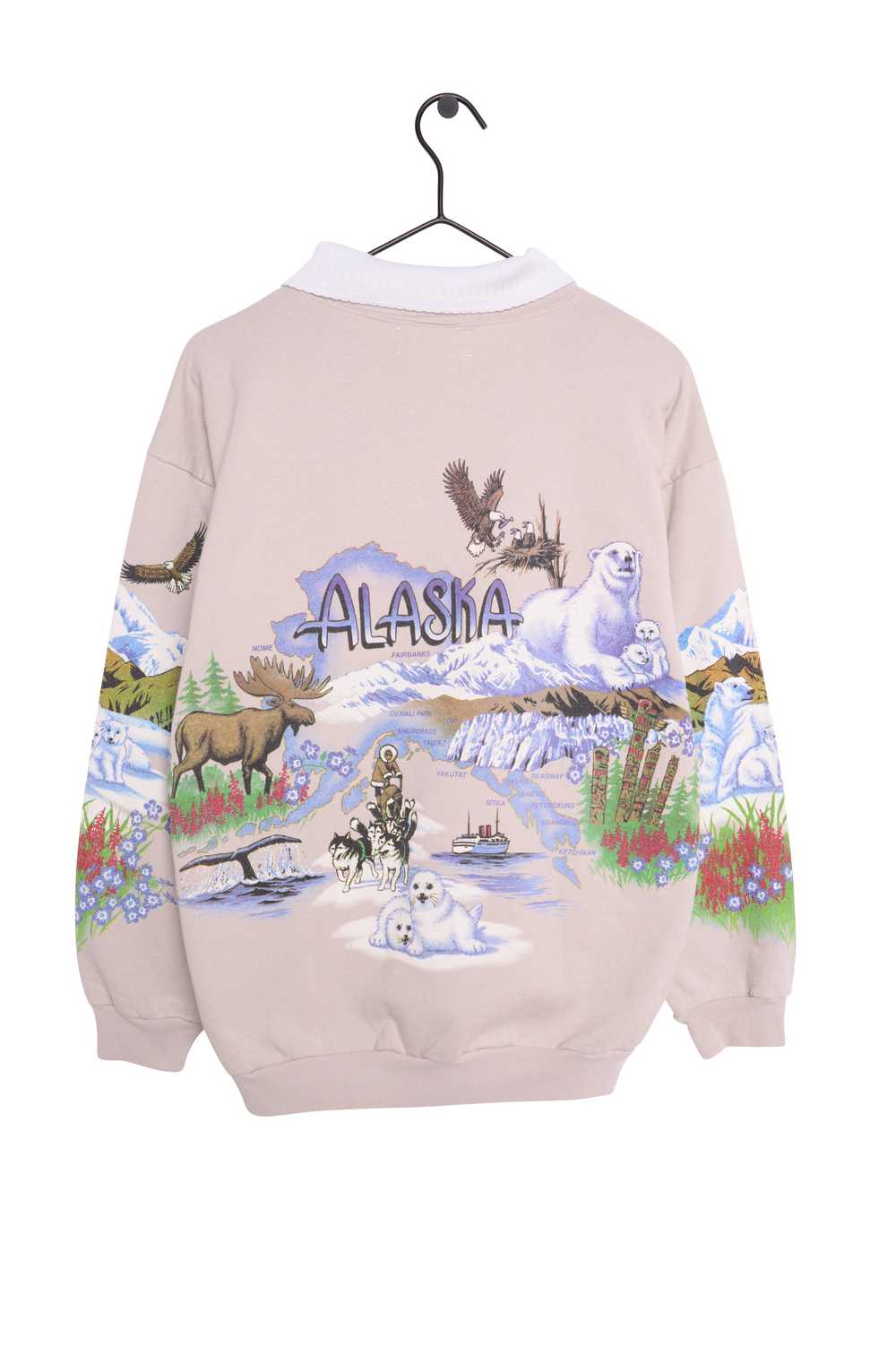 1990s Alaska Wildlife Sweatshirt USA - image 2