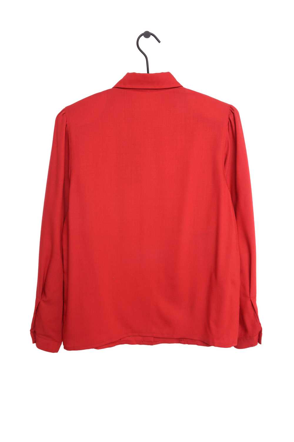 Pleated Wool Button Top - image 2