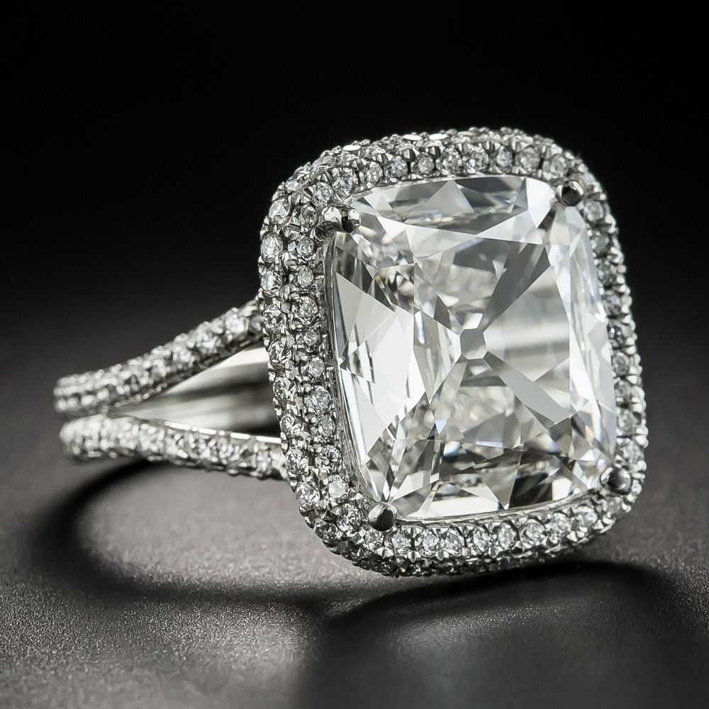 5.56 Carat Antique Cushion-Cut Diamond in Oscar H… - image 2