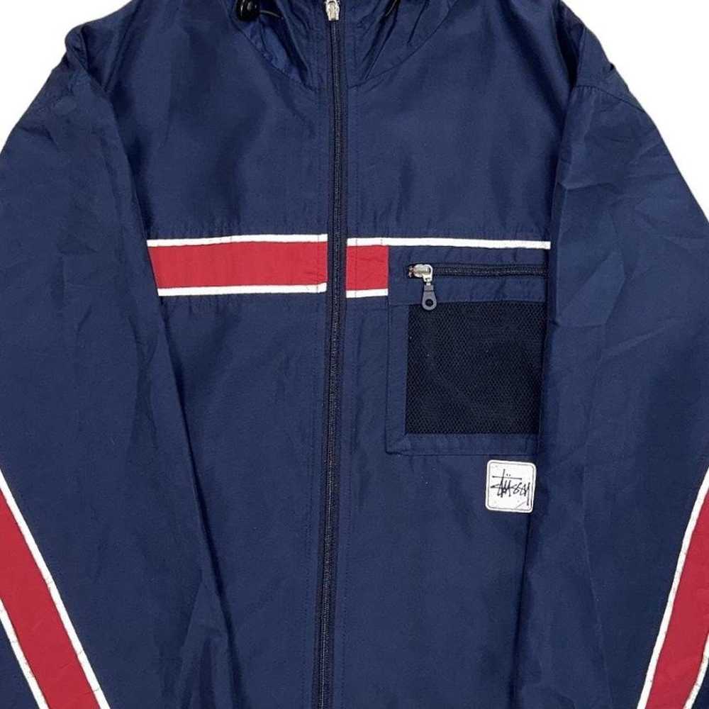 Stussy Vintage Stussy Sport Jacket in Navy and Re… - image 3