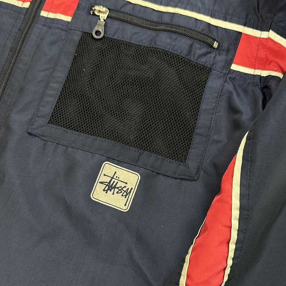 Stussy Vintage Stussy Sport Jacket in Navy and Re… - image 4