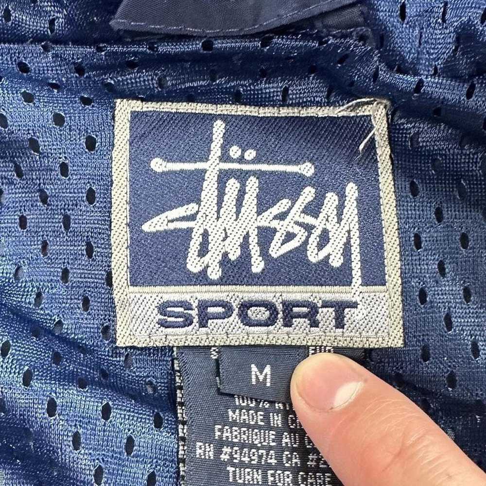 Stussy Vintage Stussy Sport Jacket in Navy and Re… - image 5