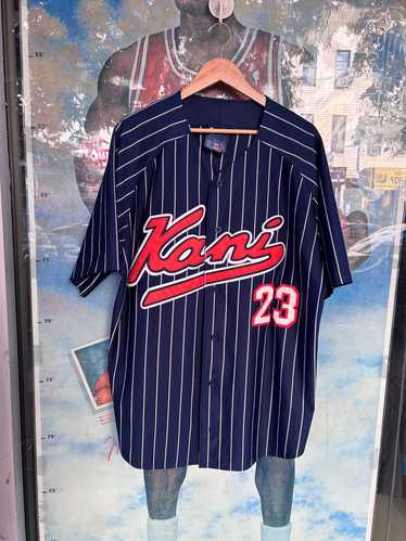 Vintage Karl Kani Pinstriped Baseball Jersey XL - image 1