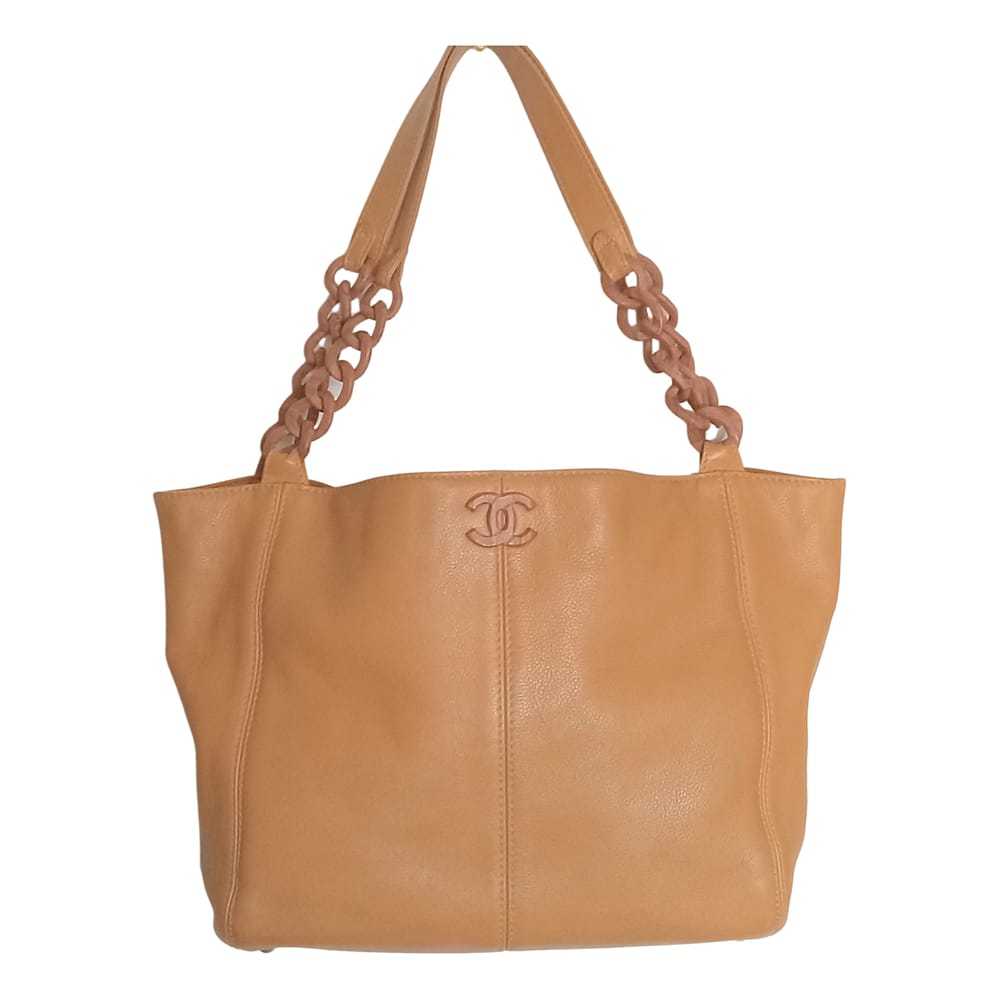 Chanel Executive Leather Handbag Beige Gold Metal 6th Series - Allu USA