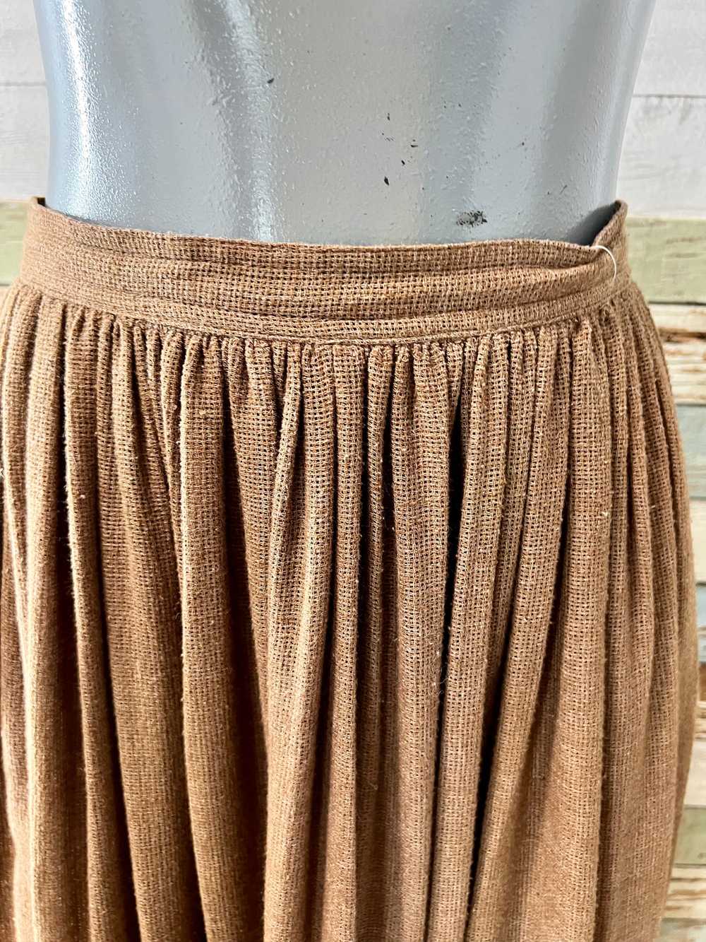 80’s Dark Brown Full Skirt by Claude - image 3