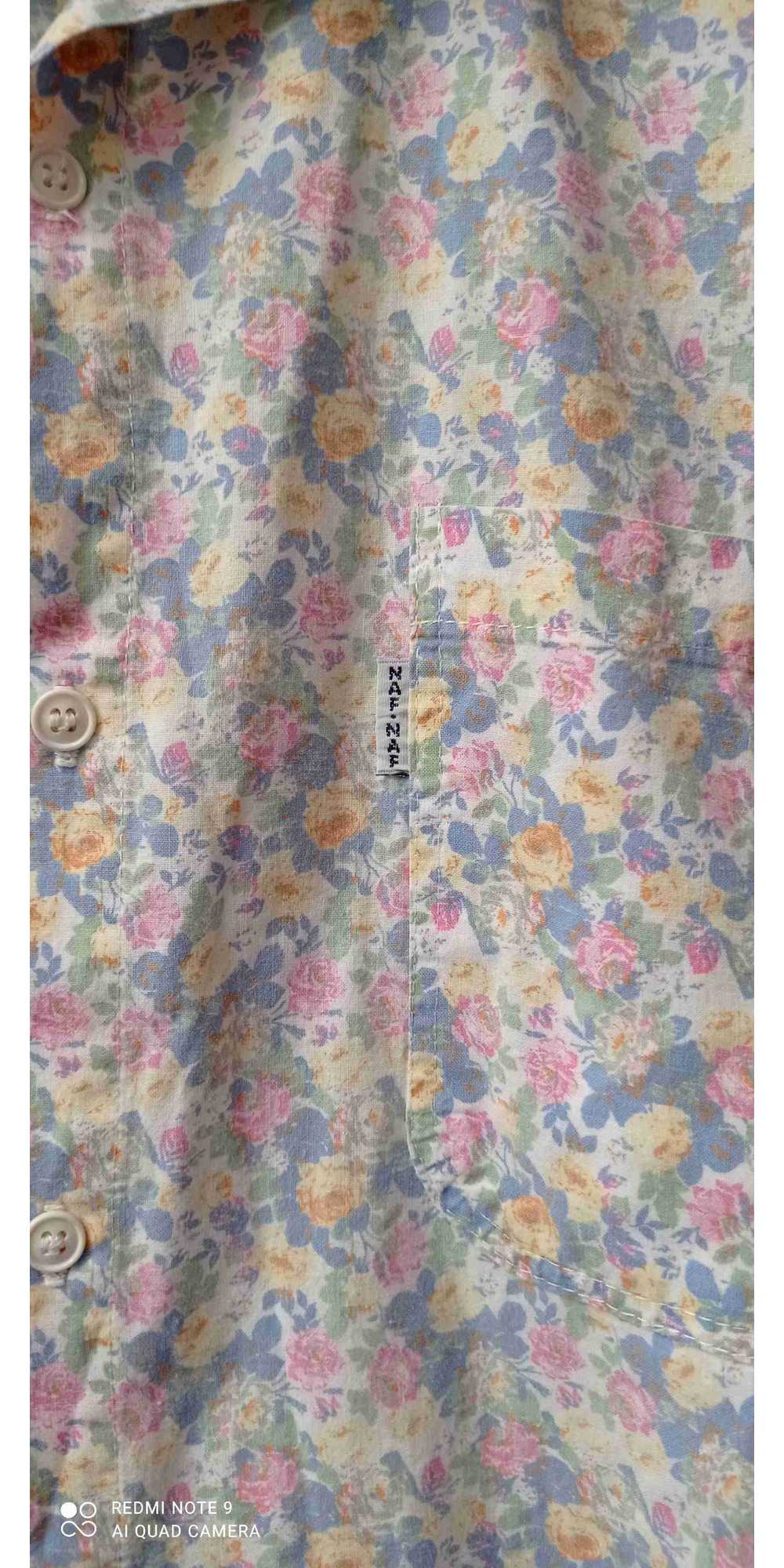 Floral shirt - Naf Naf floral cotton shirt, short… - image 2