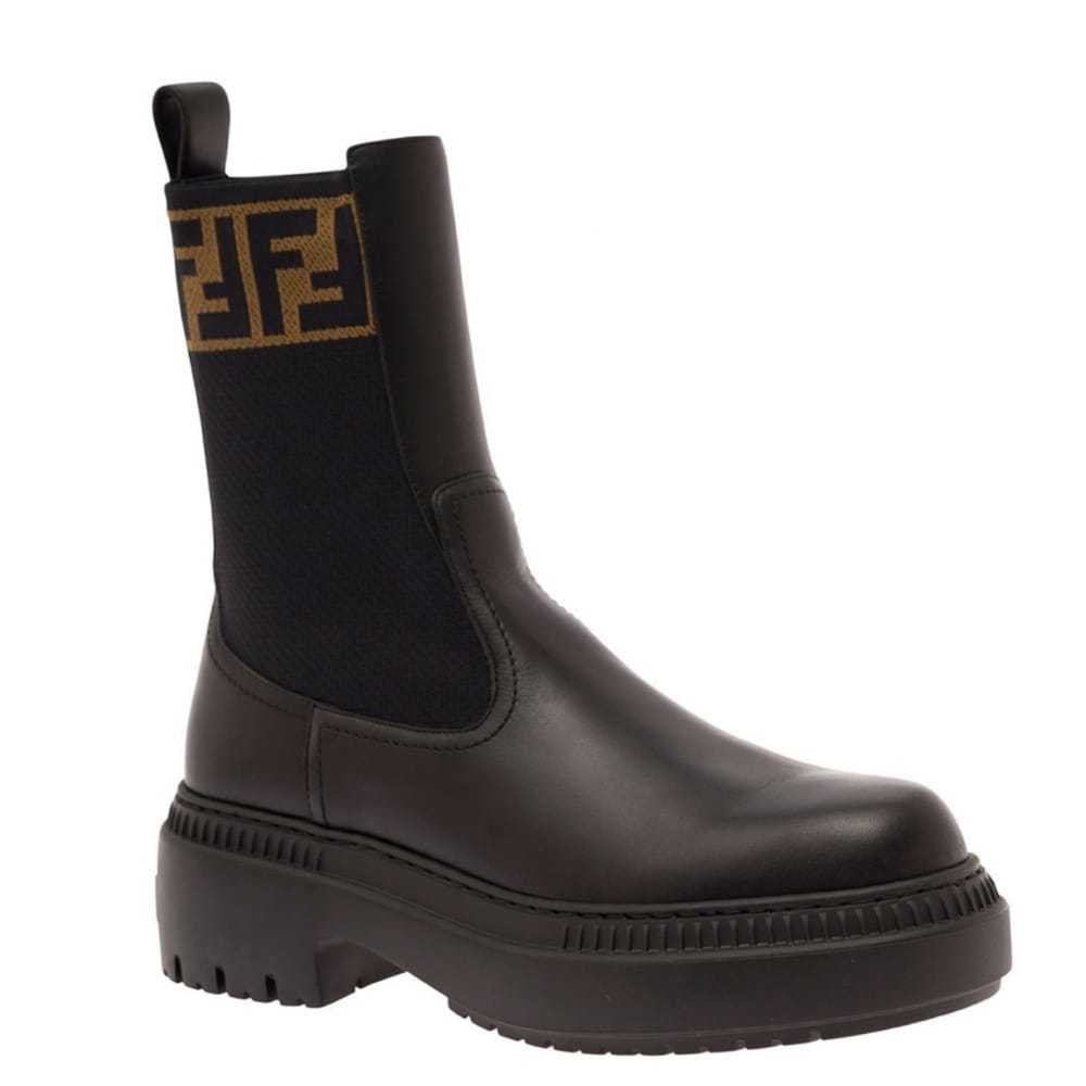 Fendi Leather biker boots - image 2