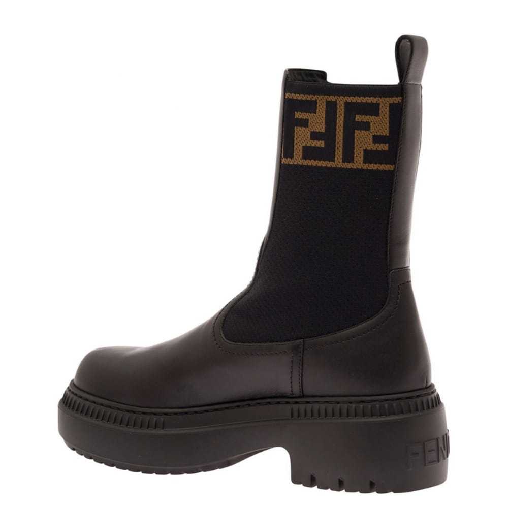 Fendi Leather biker boots - image 3